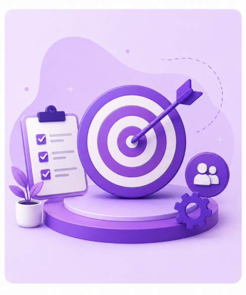 Our Mission — target and hospitality technology illustration